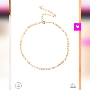 Paparazzi Gold Pearl Necklace Mini MVP Choker Fashion Jewelry
